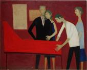 „Playing Pin Table in Soho”, 1962<br>olej na płycie<br>71 x 88 cm<br>(Wł. MUT)