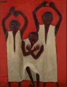 „Caribean Dancers”, 1964<br>olej na płycie<br>46 x 36,5 cm<br>(Wł. MUT)