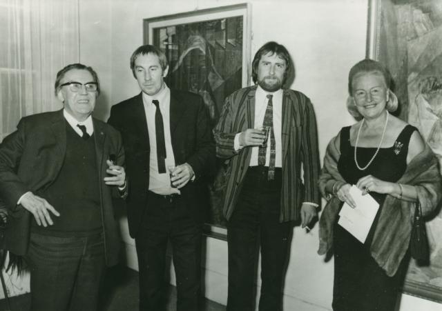 Wystawa Josepha Lacasse'a (od lewej: Lacasse, William Crozier, John Bellany)