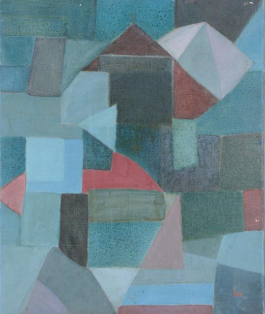 "Abstract II", 1952<br>olej na płótnie<br>61 x 51 cm<br>(Wł. MUT)