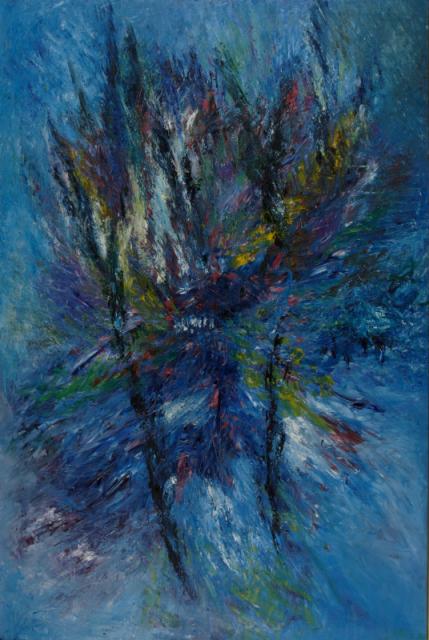 "In the Air", 1960<br>olej na płótnie<br>183 x 121 cm<br>(Wł. MUT)