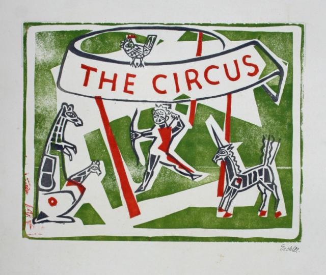 "The Circus"<br>litografia barwna