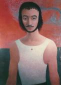 "Selfportrait", 1969<br>olej na płótnie<br>55 x 75 cm<br>(Wł. prywatna)