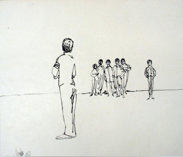 „El Seleccionz”, Argentyna, 1971<br>papier, tusz<br>25,9 x 34 cm<br>(Wł. MUT)