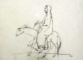 „A Samarcanda”, Argentyna, 1973[?]<br>papier, tusz<br>18,8 x 25,9 cm<br>(Wł. MUT)