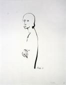 „Portret mężczyzny V”, Argentyna, 1979<br>papier, tusz<br>27,9 x 21,9 cm<br>(Wł. MUT)