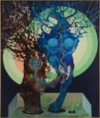 "Kochające się drzewa", 1972<br>olej, płótno<br>120 x 100 cm<br>(Wł. prywatna) 