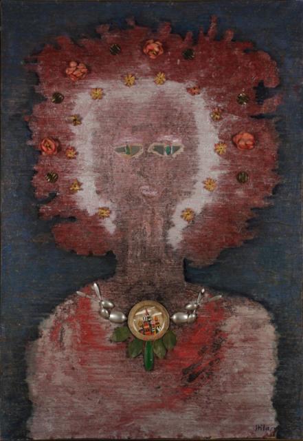 "Rosjanka", 1966<br>olej, technika mieszana, płótno<br>130 x 90 cm <br>(Wł. prywatna)