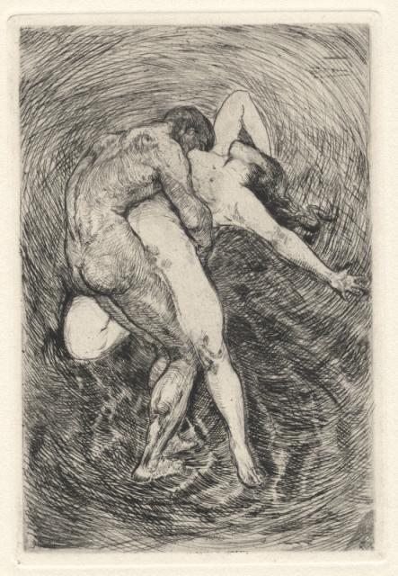 „Amor”, ok. 1911<br>akwaforta, sucha igła<br>15,8 x 10,8 cm<br>(Wł. MUT)