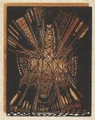 „Notre Dame (Camaïeu)”  (Notre Dame, Kamea), ok. 1914<br>drzeworyt barwny<br>18,7 x 14,6 cm<br>(Wł. MUT)