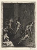 „La mort d’Apollon” (Śmierć Apollina), ok. 1910<br>akwatinta, akwaforta, sucha igła, rylec<br>7,8 x 6 cm<br>(Wł. MUT)