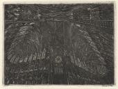 „Nef noire” (Nawa ciemna), ok. 1914<br>akwaforta, sucha igła<br>9,9 x 13,3 cm<br>(Wł. MUT)