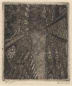 „Nef claire” (Nawa jasna), 1914<br>akwaforta 7,2 x 6,2 cm<br>(Wł. MUT)