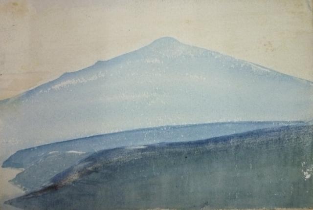 „Etna. Taormina”, 1920<br>akwarela<br>12 x 17,5 cm<br>(Wł. MUT)