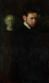 „Portret poety Leopolda Staffa”, 1903<br>olej na tekturze<br>100 x 60 cm