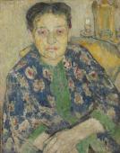 „Portret matki artystki, Zuzanny z Feigenblattów Klingsland”, ok. 1904/1905<br>olej na płótnie<br>62 x 50,2 cm