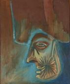 "Portret antyczny", b.r.<br>olej na płótnie<br>66,5 x 55,7 cm