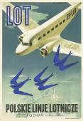 "Polskie Linie Lotnicze - LOT", 1935<br>plakat<br>(Wł. prywatna)
