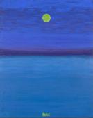 „Jezioro galilejskie w nocy” / „Sea of Galilee at Night”, 1982<br>akryl na płótnie<br>127 × 101 cm