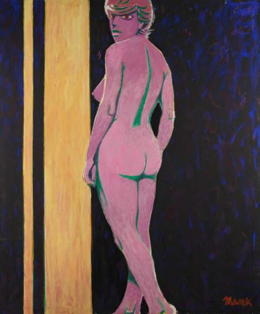 „Wyście” / „Exit”, 1983<br>akryl na płótnie<br>160 × 132 cm