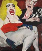 „Sid Viciuos and Nancy” („Sid et Nancy”, „Punk Rockers II”), 1978-1979<br>olej na płótnie<br>61 x 50,5 cm<br>(Wł. MUT)